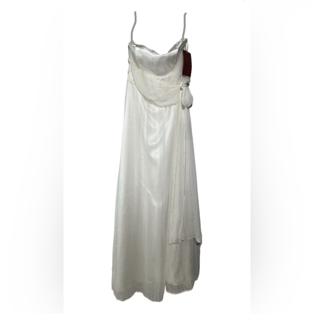 New JS Collections Ivory Wedding Dress Formal Evening Gown Full Lenght